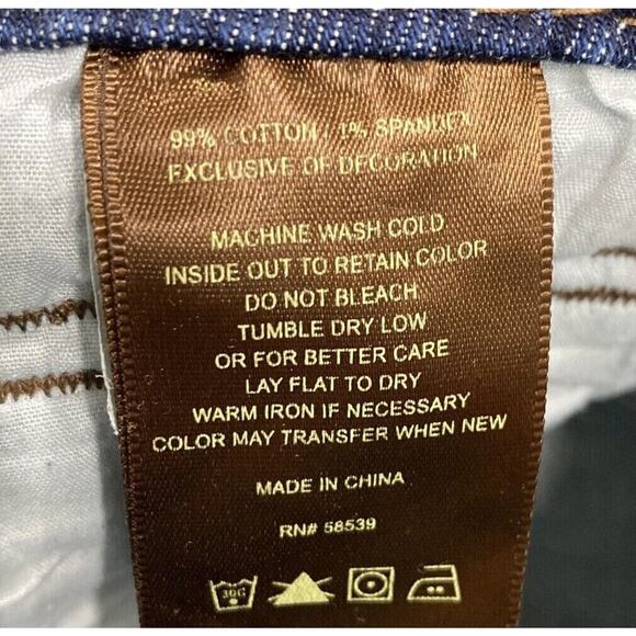 Kut from the Kloth denim blue jeans sz 6 flare leg button flap pockets low rise - Picture 9 of 9